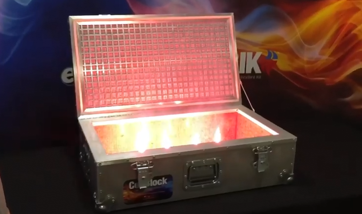 CellBlock Transportation Case magnesium flare test.