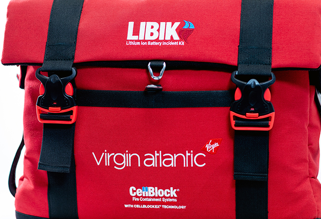 Virgin Atlantic Lithium Ion Battery Incident Kit