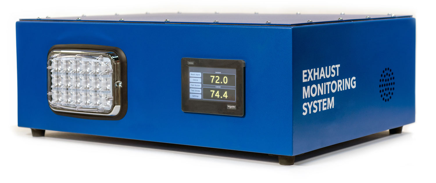 battery cabinet exhaust monitoring system